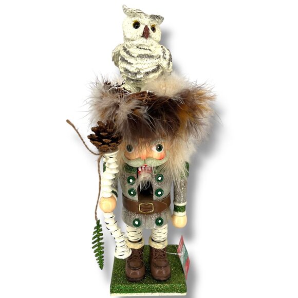 Kurt Adler Hollywood Nutcracker Woodsman With Owl Hat 15" NWB - Picture 2 of 12